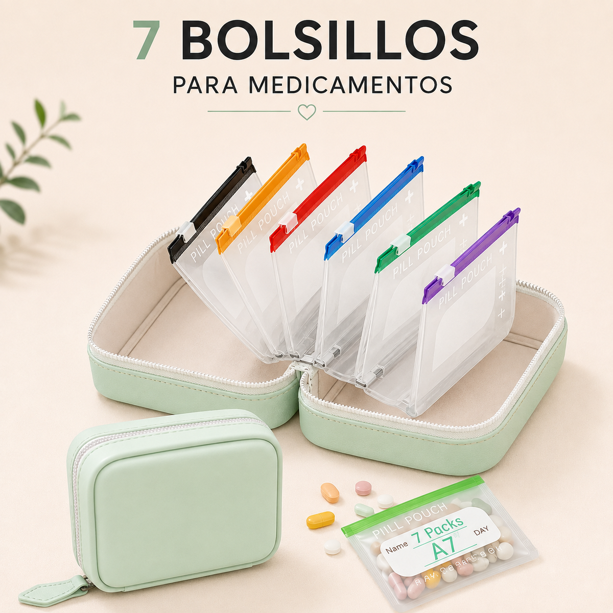 MediPocket™ | Estuche Organizador de Medicamentos