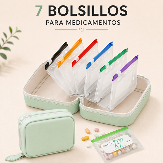 MediPocket™ | Estuche Organizador de Medicamentos