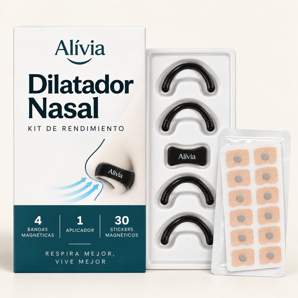 Alívia Air™ | Dilatador Nasal Magnético (30 u)