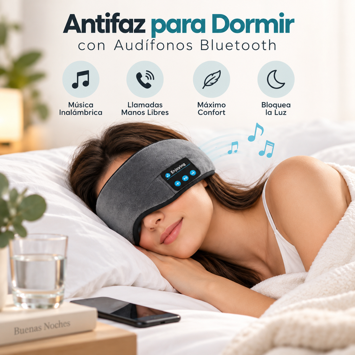 Antifaz de Descanso Bluetooth Alívia™