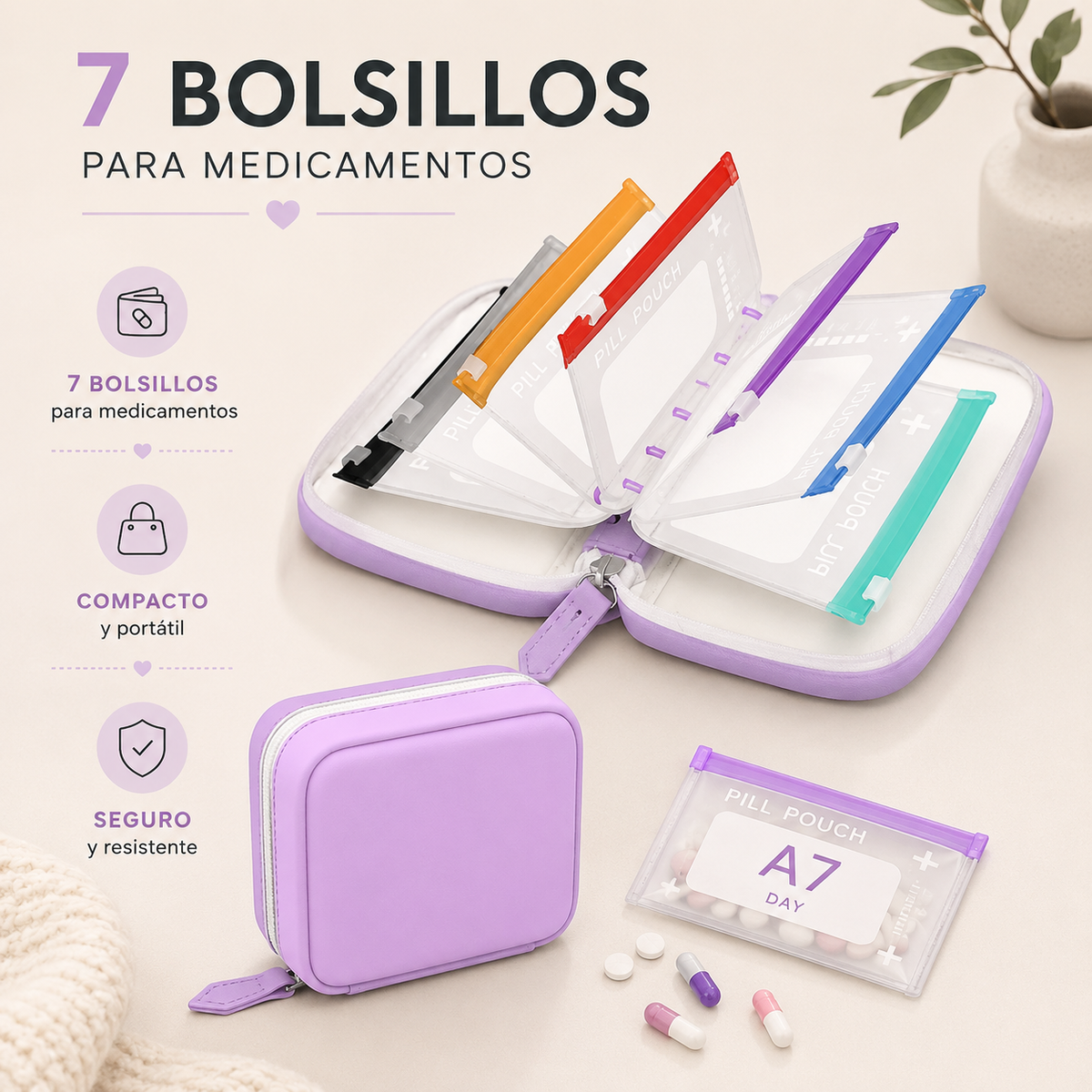 MediPocket™ | Estuche Organizador de Medicamentos